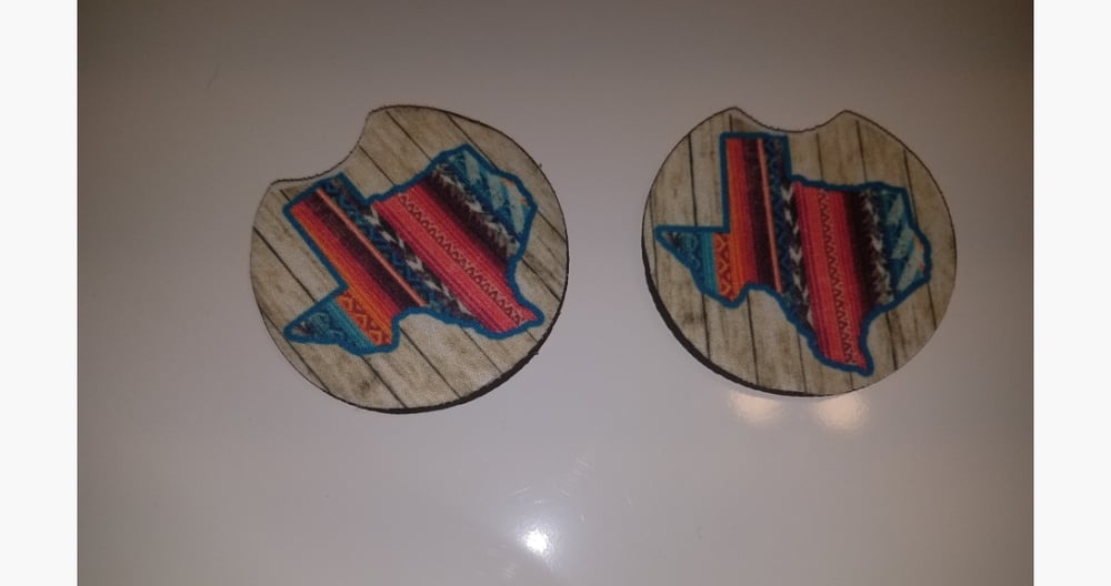 Image of Texas car coasters