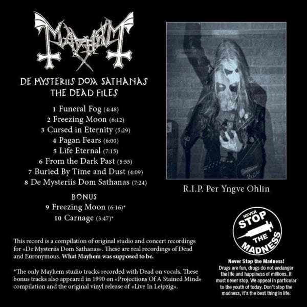 MAYHEM - DE MYSTEIIS DOM SATHANAS (THE DEAD FILES) CD