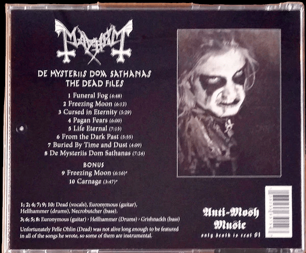 MAYHEM - DE MYSTEIIS DOM SATHANAS (THE DEAD FILES) CD