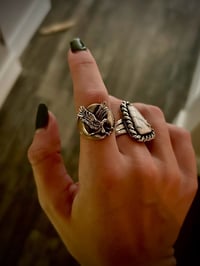 Hollow Eagle Signet Ring