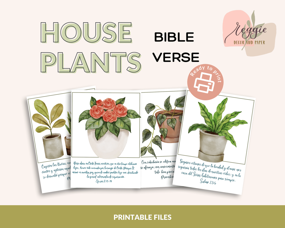 Image of HOUSE PLANTS- BIBLE VERSES - PRINTABLE ARTS