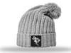 Grey Pom Knitted Winter Cap