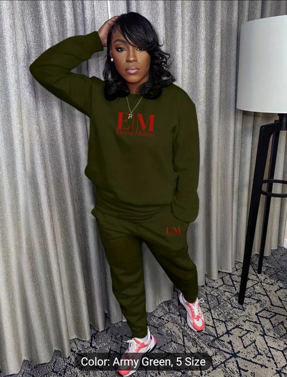 Image of Eleese Maloni Crewneck Sweatsuit 