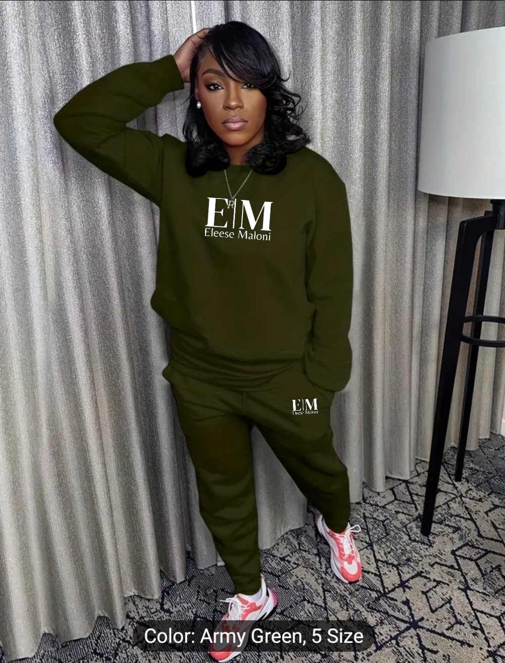 Image of Eleese Maloni Crewneck Sweatsuit 