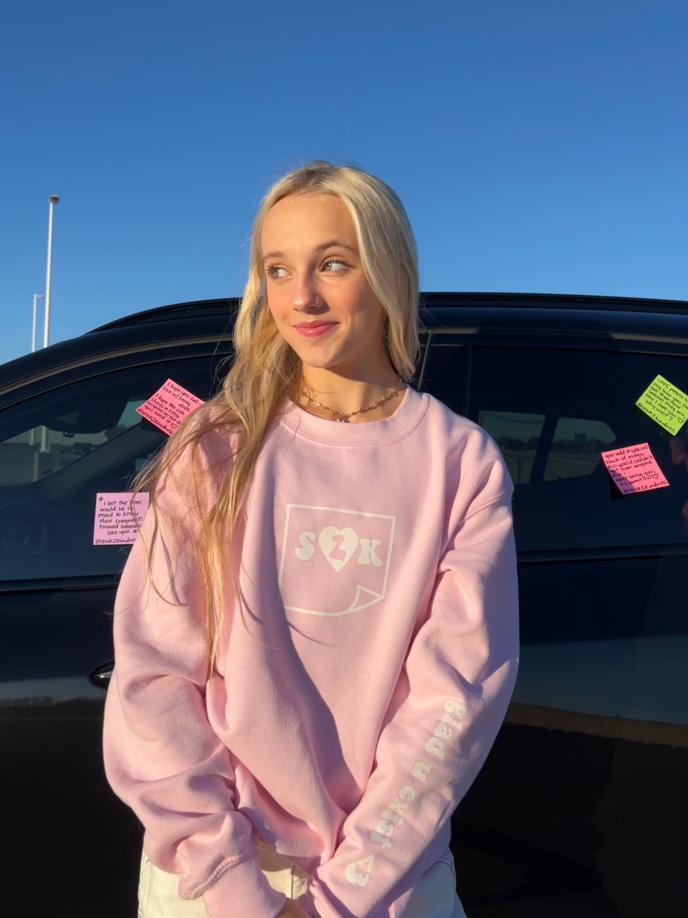 Image of “glad u exist <3” crewneck