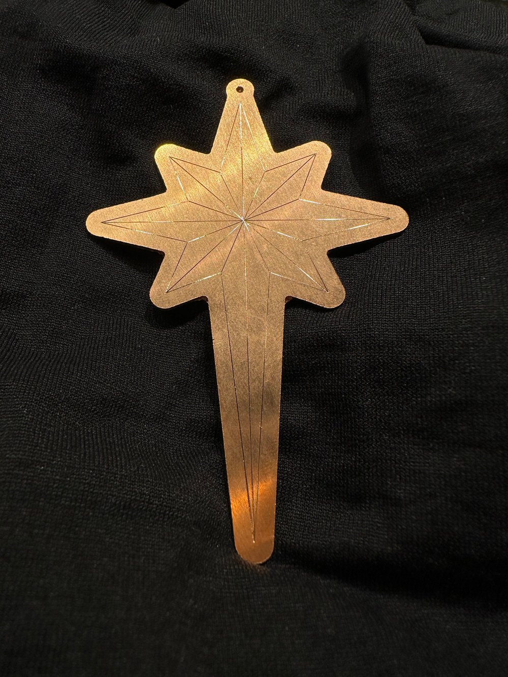 Star of Bethlehem Copper Christmas Ornaments (Set of Three)