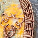 Image 3 of Wire Wrapped Bumble Bee Jasper Pendant | Copper Wire Art | Solar Plexus Chakra Crystal
