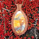 Image 1 of Wire Wrapped Bumble Bee Jasper Pendant | Copper Wire Art | Solar Plexus Chakra Crystal
