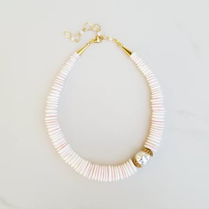 Conch Shell & Pearl Necklace 