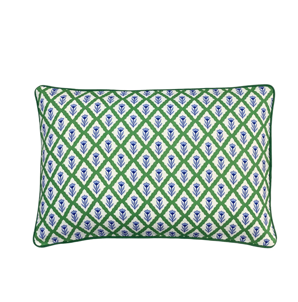 Image of Green Patterned Cushion  