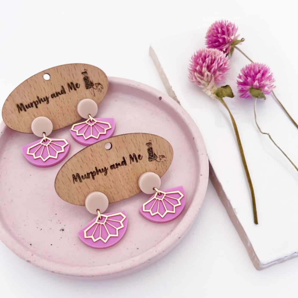 Image of Grape Deco Mini Fan Dangles