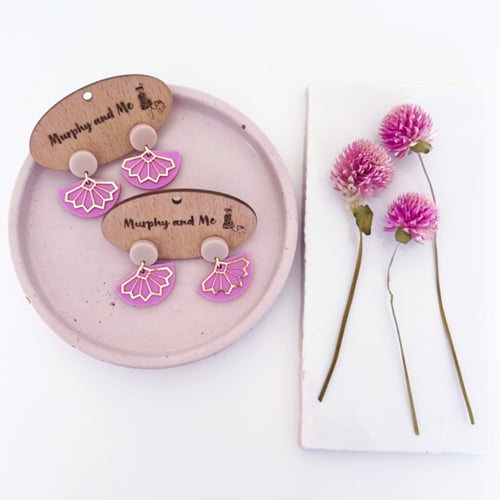 Image of Grape Deco Mini Fan Dangles