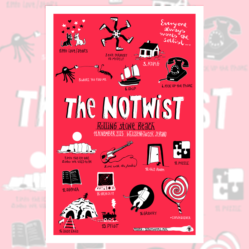 THE NOTWIST <br>ROLLING STONE BEACH 2023<br>GIGPOSTER
