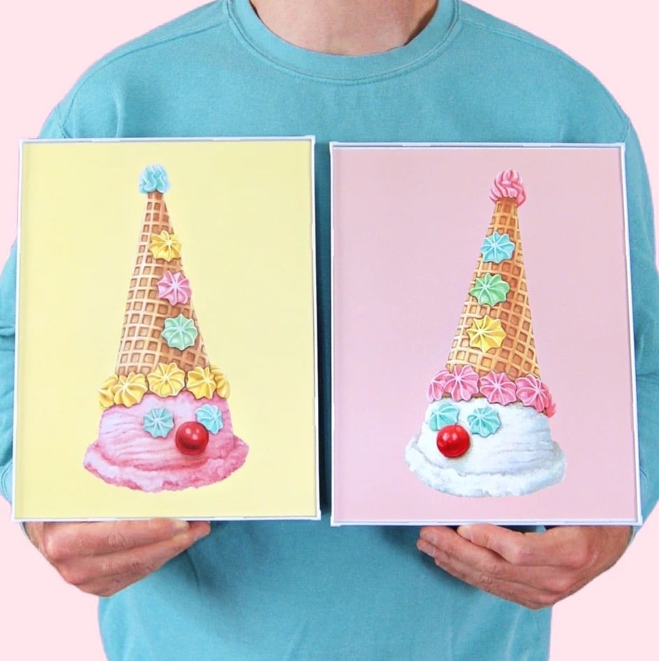 Image of Clown Cone Prints 8.5" x 11" (Yellow or Pink)