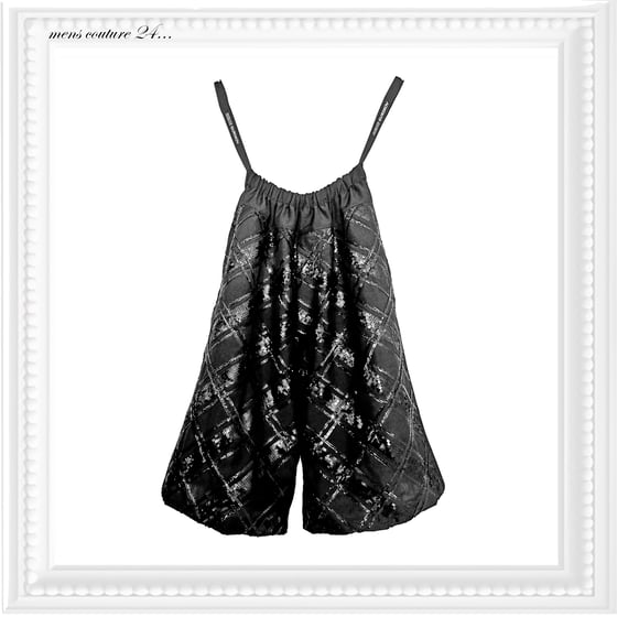 Image of MENS COUTURE 24 - Checked sequin pants skirt
