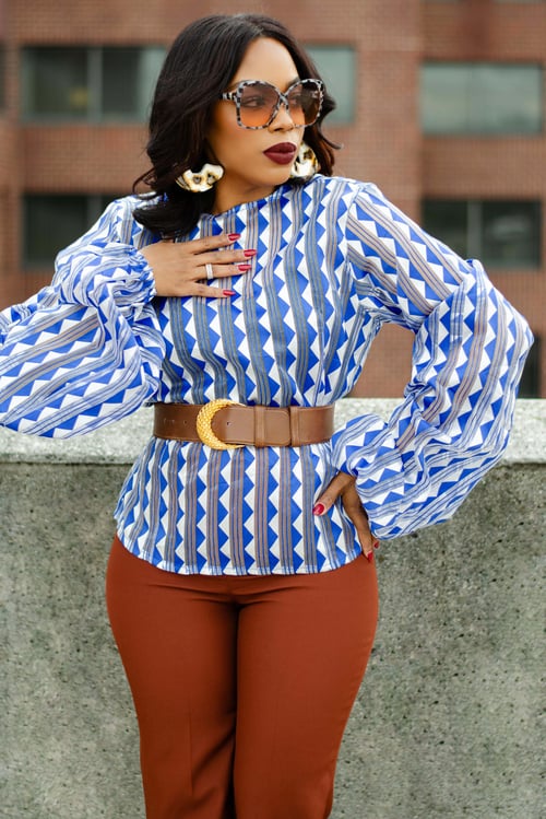 Image of Custom LeVictoria Exaggerated Sleeves Top