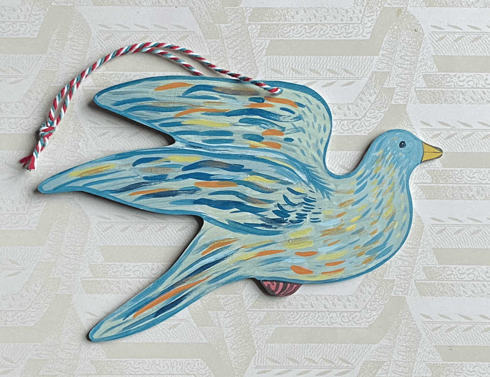 Image of Painted wooden bird E