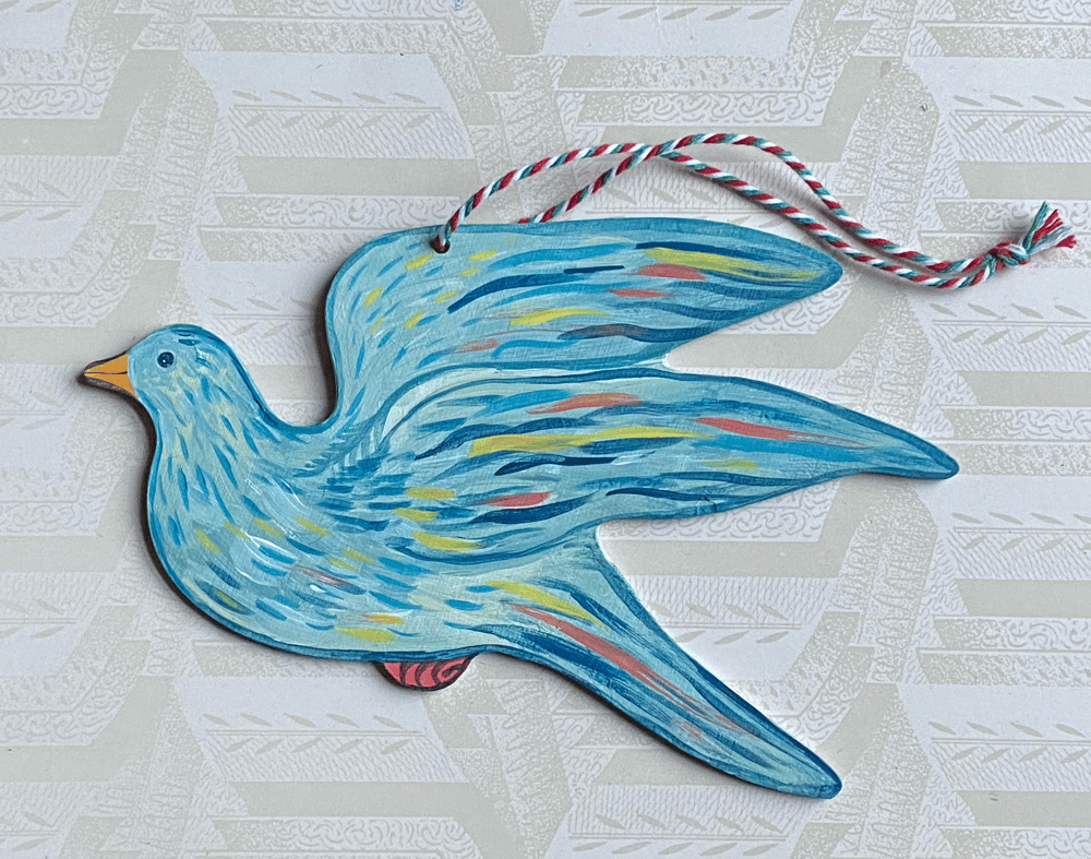 Image of Painted wooden bird I