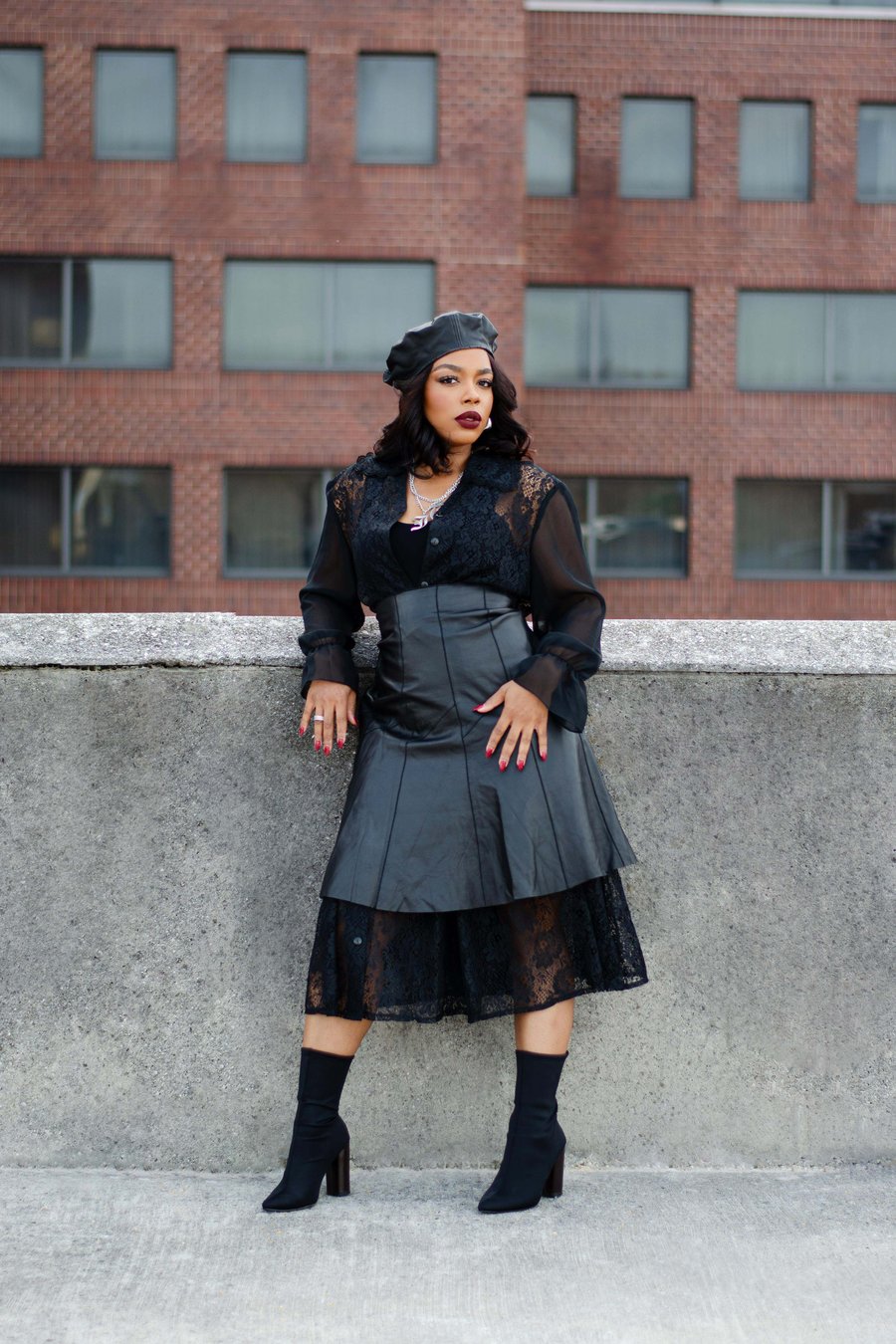 Image of Vintage Zuri Genuine Leather Skirt