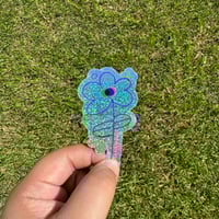 doodly flower sticker