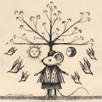 'Tree Mouse' Vinyl Sticker