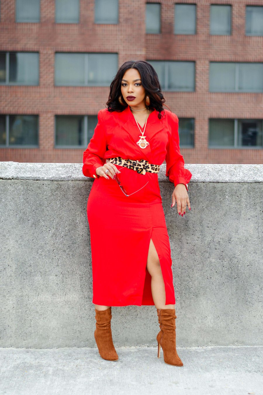 Image of Vintage Maizie Blazer Top Dress W/ Split 