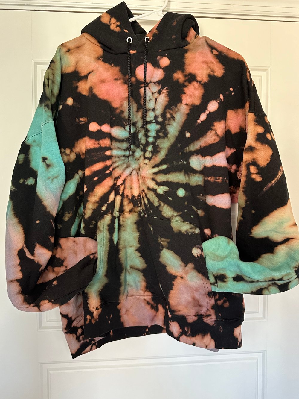 Unisex size 2XL reverse dyed hoodie