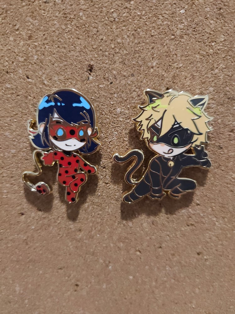 Image of [In-hand] Miracle Superhero Chibi Pins