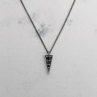 Image 1 of Elva Necklace - Oxidized Silver - Black Diamond