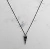 Elva Necklace - Oxidized Silver - Black Diamond