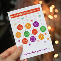 Image 2 of 12 Days of Contraception Christmas card