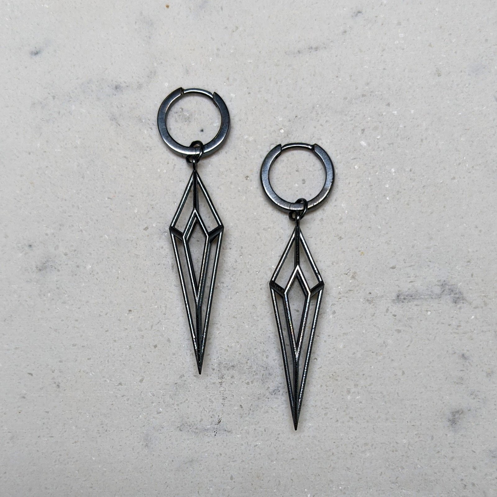 Cage Hoops - Oxidized Silver | Stephanie Ellis Jewelry