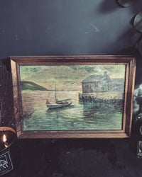 Image 2 of Antique sailboat oil painting 