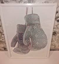 Image 1 of GREY LV BOXING GLOVE GLOSSY PRINT 