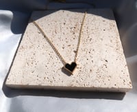 Image 1 of black heart necklace 黑桃心项链