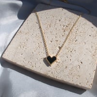 Image 2 of black heart necklace 黑桃心项链