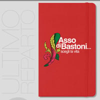 Image 3 of Notebook A5 15X21, Copertina rigida, elastico - Asso di Bastoni (UR074)