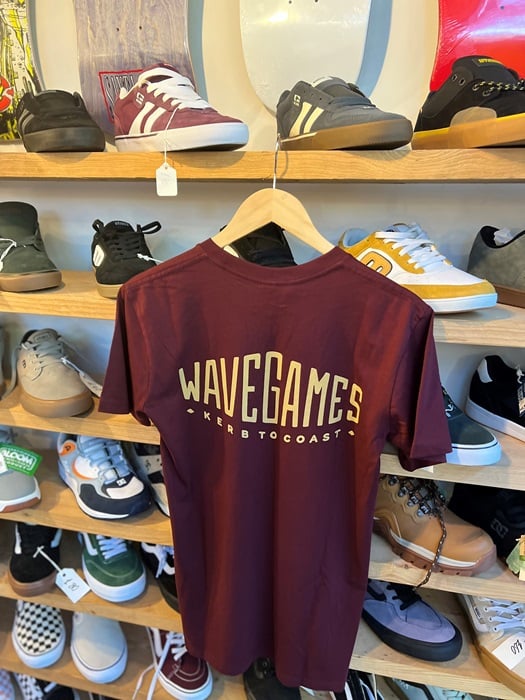 Image of Wave Games Classic Logo Tee Burgundy