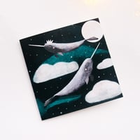 Image 2 of Narwhal & Moon Card by Glitter & Earth