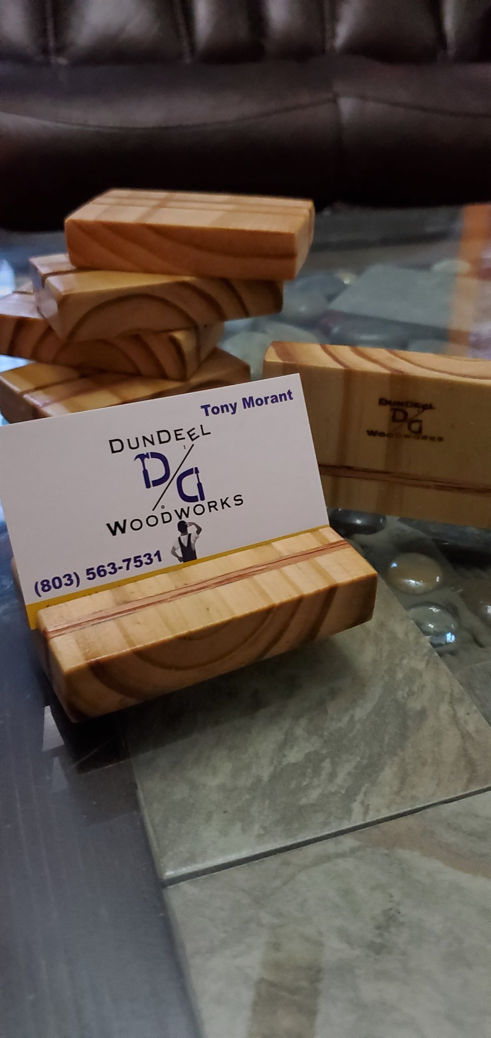 Solid Wood Business Card Holder