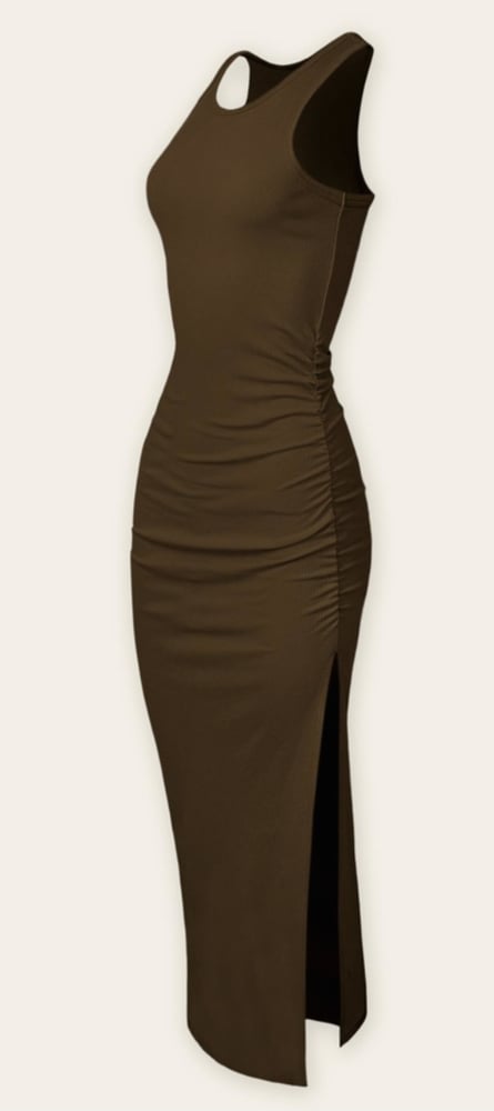 Image of Ava racerback ruched midi