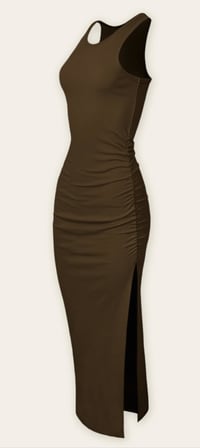 Image 1 of Ava racerback ruched midi