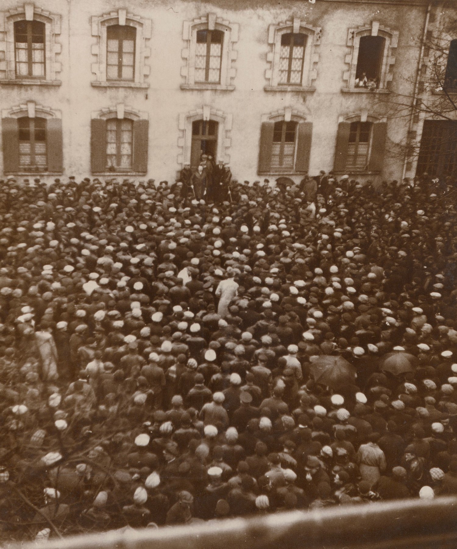 Image of New York Times: a workers' strike at Saint-Nazaire, France ca. 1936