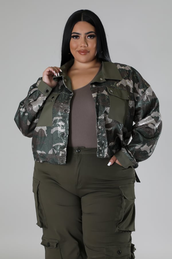 Image of Camo Sequin Jacket