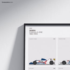 Senna F1 Cars Poster