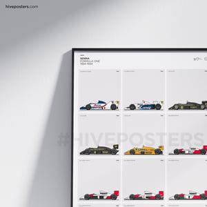 Senna F1 Cars Poster