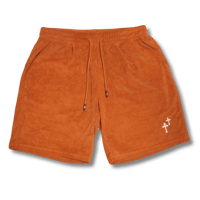 Image 1 of Burnt Orange Terrycloth Shorts