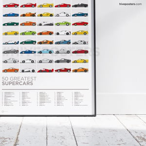 50 Supercars Poster