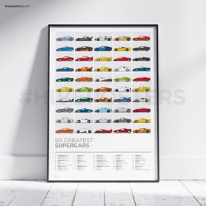 50 Supercars Poster