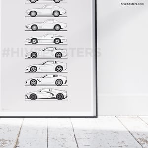 Corvette Generations Evolution Poster